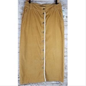 NWT Junction West SZ 8 Corduroy Maxi Skirt